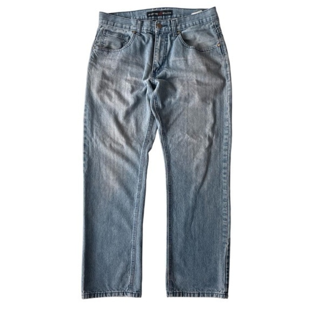 Beverly Hills Polo Club Low Rise Mens Jeans Straight Leg Medium Wash 32x30 y2k